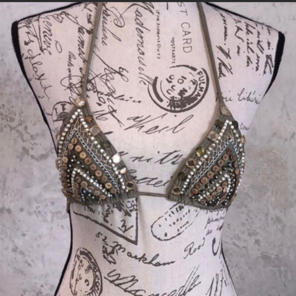 COPY - VIX BEADED BIKINI TOP SMALL/ XS